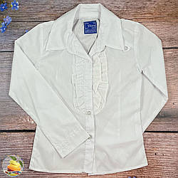 Біла блузка для дівчинки Розміри: 122,128,134,140 см (02074)
