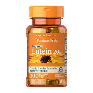 Лютеїн Puritan's Pride Lutein 20 mg 30 softgels
