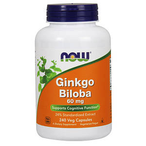 Гінкго Білоба Now Foods Ginkgo Biloba 60 mg 240 caps