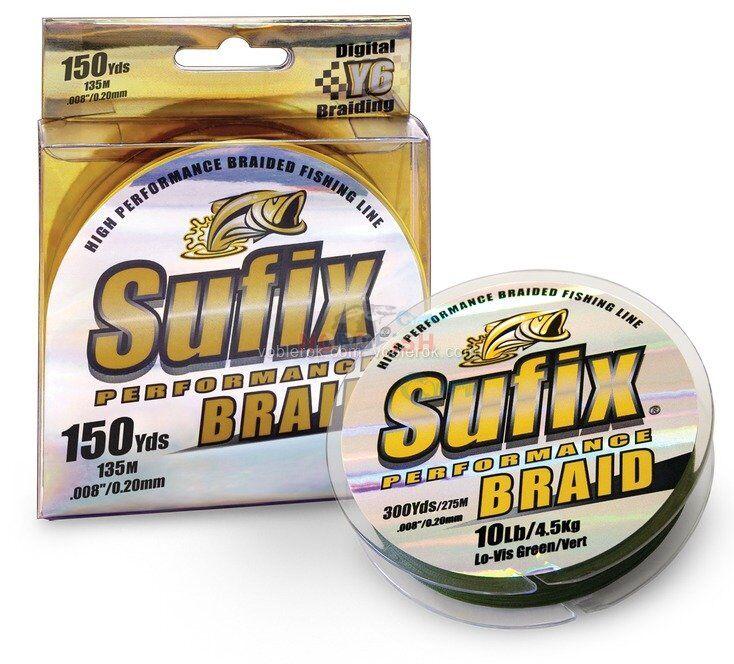 Шнур для риболовлі Sufix Performance Braid DS1CF03633DB1P 150Y 40lb 18.2 кг зелений ціна за 1 метр