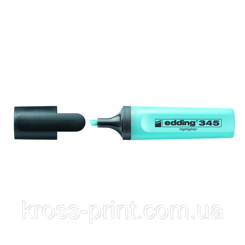 Маркер Highlighter e-345 2-5 мм клинуватий. блакитний