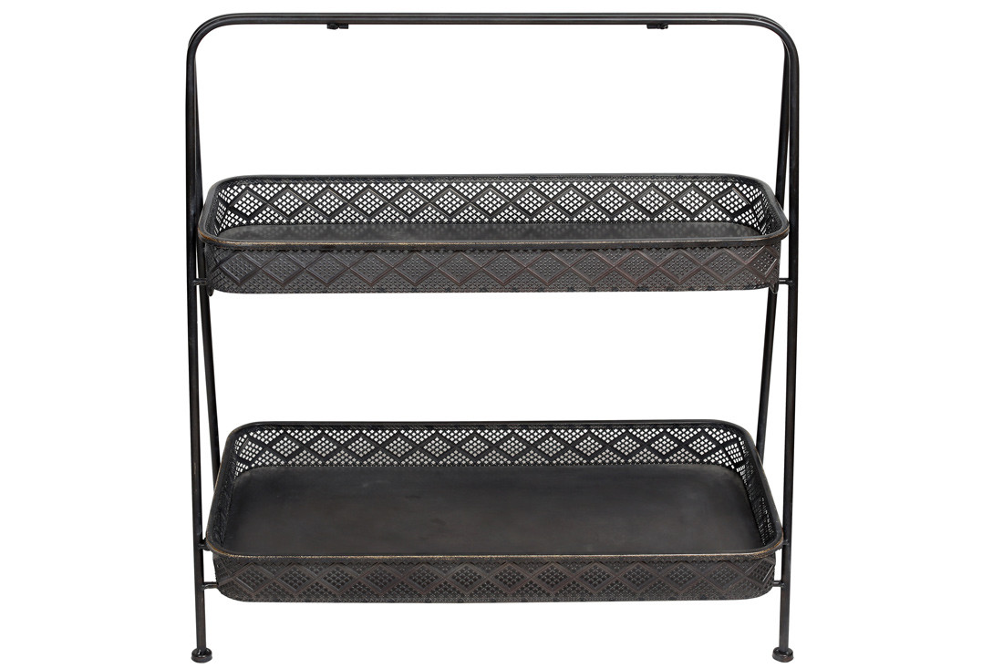 Етажерка металева, 70см, колір - чорний ТОВАР ВІД ВИРОБНИКА