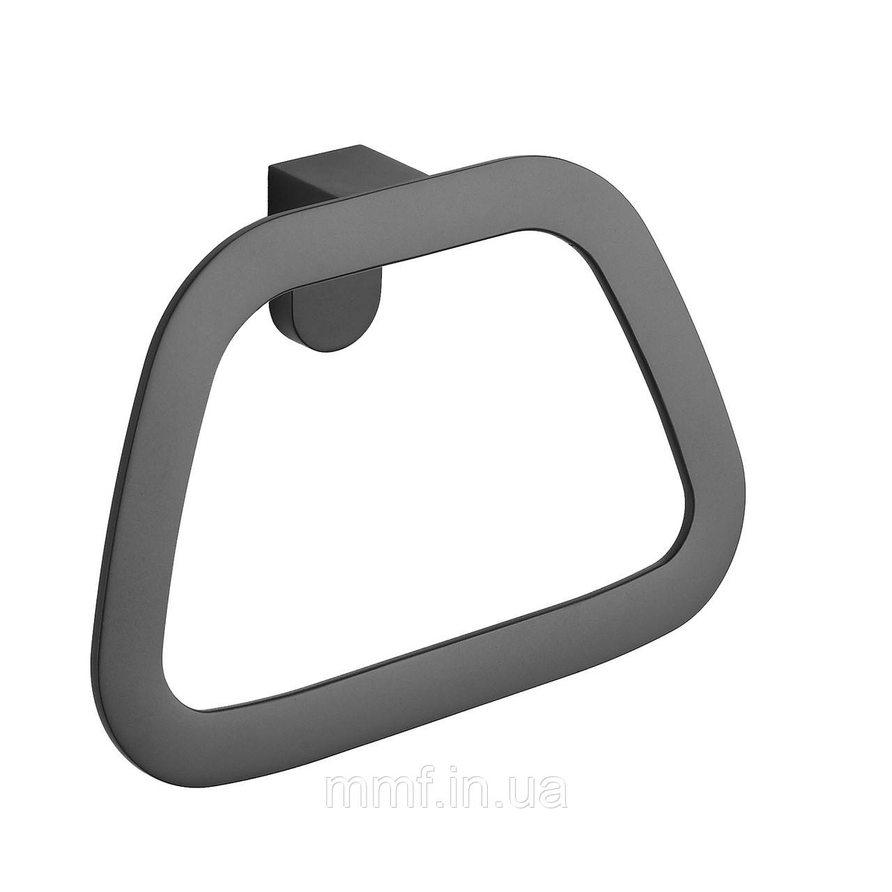 Тримач для рушників кільце black matte