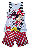 Летний костюм для девочки Minnie Mouse Onpa 9933 белый 86-92