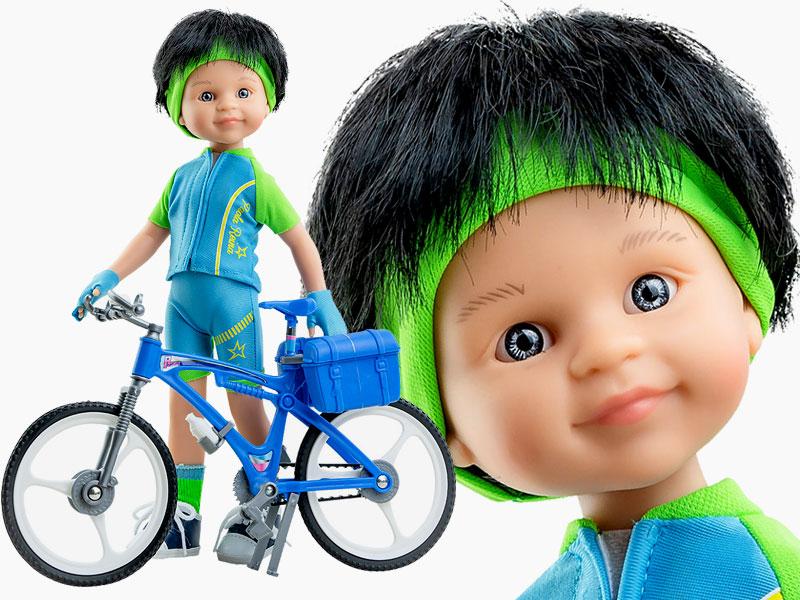 Лялька Кармело велосипедист 32 см Paola Reina 04659