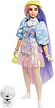 Лялька Барбі Екстра в салатовій шапочці GVR05 Barbie Extra Doll #2 in Shimmery Look with Pet Puppy Оригінал, фото 2