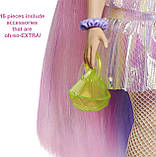 Лялька Барбі Екстра в салатовій шапочці GVR05 Barbie Extra Doll #2 in Shimmery Look with Pet Puppy Оригінал, фото 8