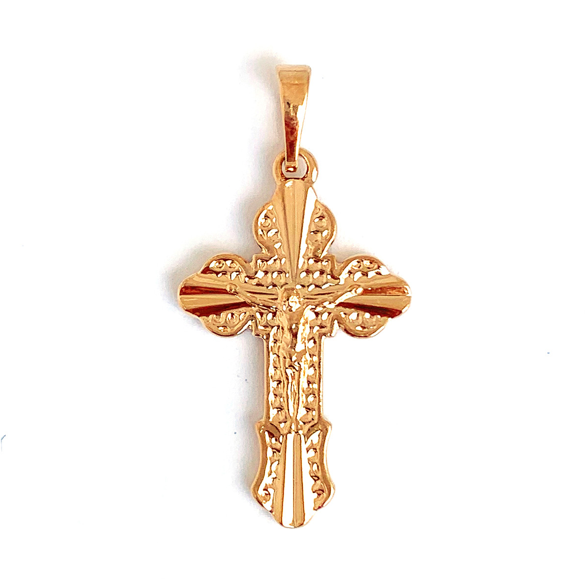 Хрестик Xuping з медичного золота, позолота 18K, 42598 (1)