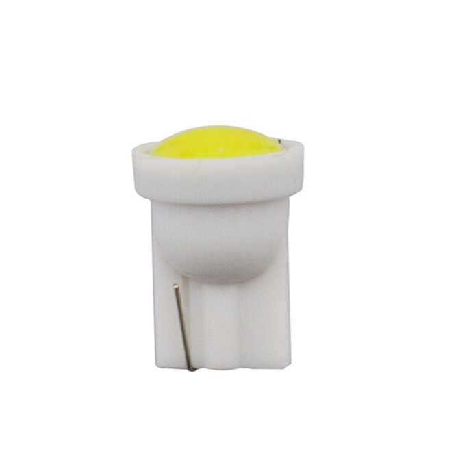 Світлодіодна автомобільна лампа T10 W2,1x9,5d COB 12V WHITE з лінзою, фото 1