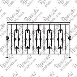 Балконна огорожа 2000х1200. КОМПЛЕКТ ЕЛЕМЕНТІВ