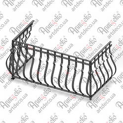 Балконна кована огорожа 2000х1000х1000. КОМПЛЕКТ ЕЛЕМЕНТІВ