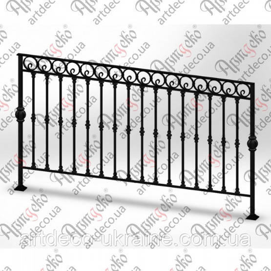 Балконна огорожа 2000х950. КОМПЛЕКТ ЕЛЕМЕНТІВ, фото 1