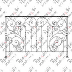 Балконні огорожі 1880х1200..(БО-08)  КОМПЛЕКТ ЕЛЕМЕНТІВ