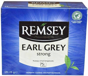 Міцний чай чорний із бергамотом у пакетиках Ramsey Earl Grey Strong, 75 шт. Польща