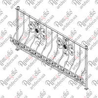 Ограждение балкона.(БО-10) КОМПЛЕКТ ЭЛЕМЕНТОВ 2000х1000