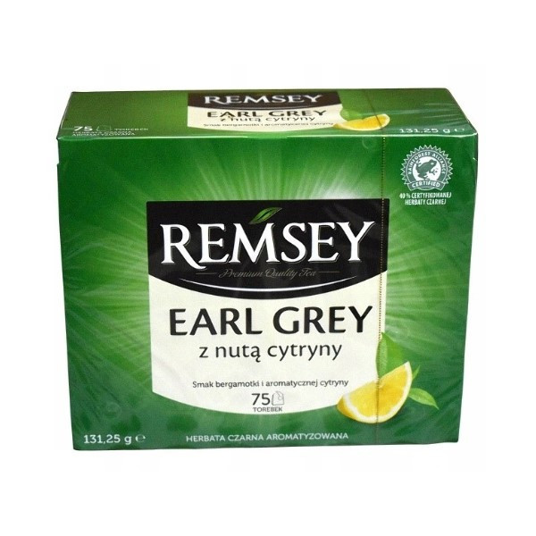 Польський чай в пакетиках з бергамотом і лимоном Ramsey Earl Grey(cytryny) 75шт.