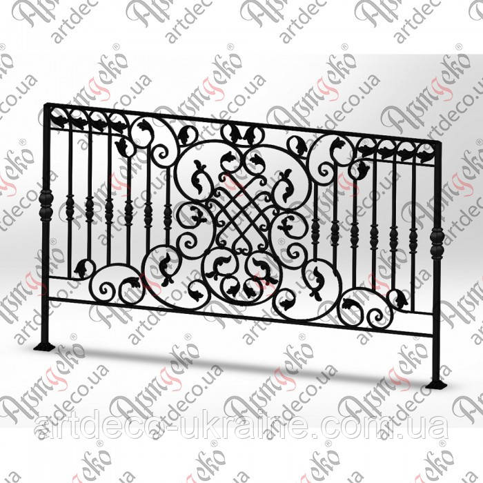 Кована огорожа балконів 2000х1200(950). КОМПЛЕКТ ЕЛЕМЕНТІВ, фото 1