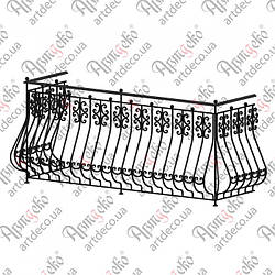 Огорожа для балкона 2520х1100х750..(БО-18) КОМПЛЕКТ ЕЛЕМЕНТІВ