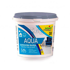 Інтер'єрна фарба для стін і стелі Nanofarb Aqua 1.4 кг