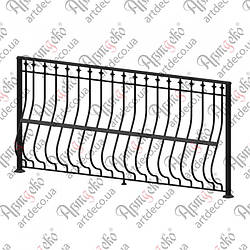 Ковані балконні огорожі 2560х1160..(БО-20)  КОМПЛЕКТ ЕЛЕМЕНТІВ