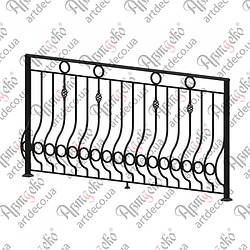 Огорожа балконна 2300х1150. КОМПЛЕКТ ЕЛЕМЕНТІВ