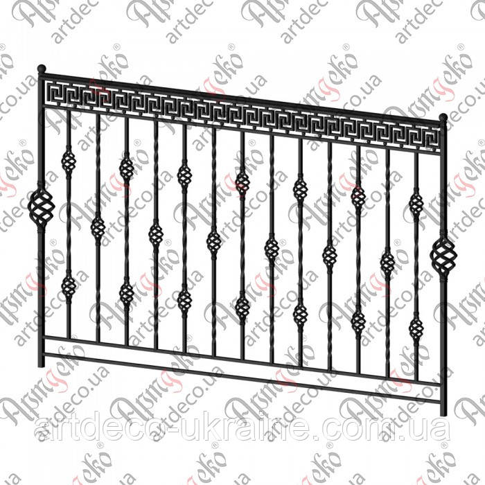 Ограждение балкона. КОМПЛЕКТ ЕЛЕМЕНТІВ 2000х1200, фото 1