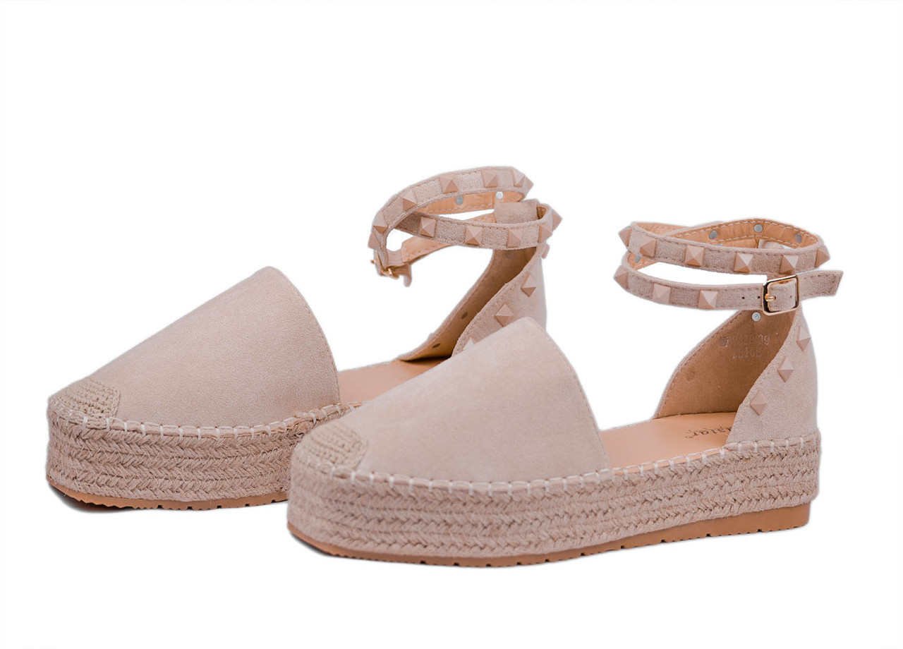 Бежеві еспадрільї Violet BEIGE однотонні