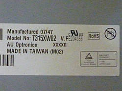 Матриця T315XW02_V.F (LCD TV Samsung 32").