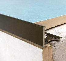 Торцевий профіль на плитку до 12 мм. АП 12 L-2.7 м. Бронза (анод)