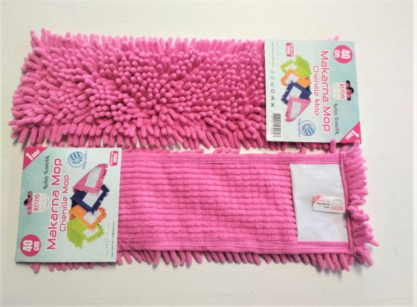 Змінна насадка моп з мікрофібри шиньон "Chenille", рожевий, (1000 пальців) 40 см.