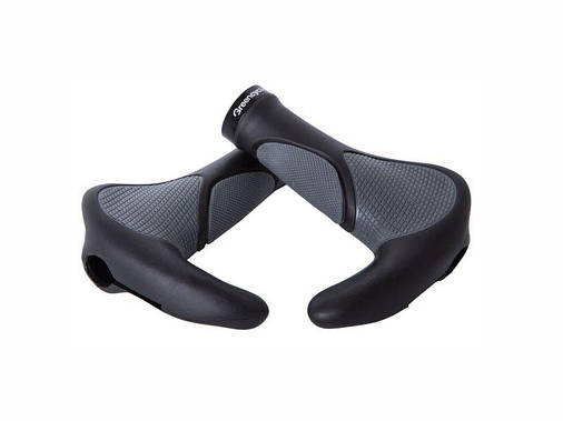 Ручки руля Green Cycle GGR-512 140mm Чорно-Сірий, фото 1