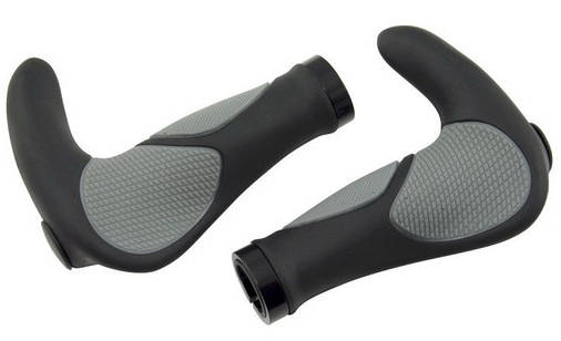 Ручки руля Green Cycle GGR-512 140mm Чорно-Сірий, фото 3