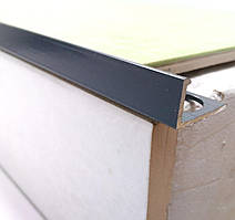 Торцевий профіль на плитку до 12 мм. АП 12 L-2.7 м. Графіт (краш)