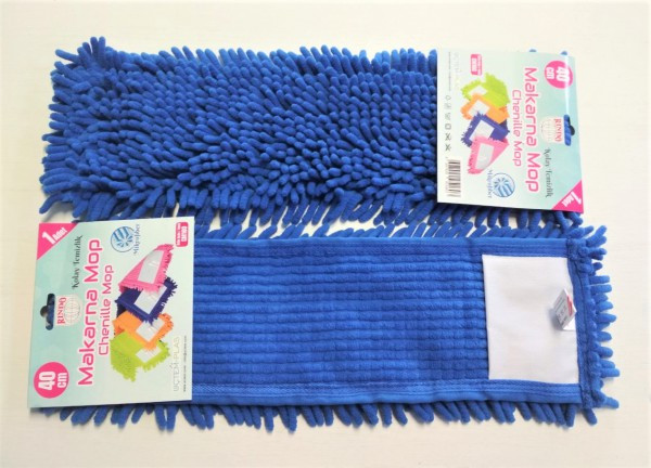 Змінна насадка моп з мікрофібри шиньон "Chenille", синій, (1000 пальців) 40 см.