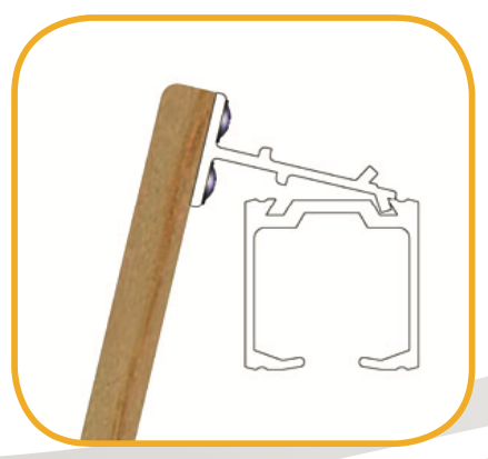 Кріплення для дерев'яної маскувальної планки Valcomp (Польща)