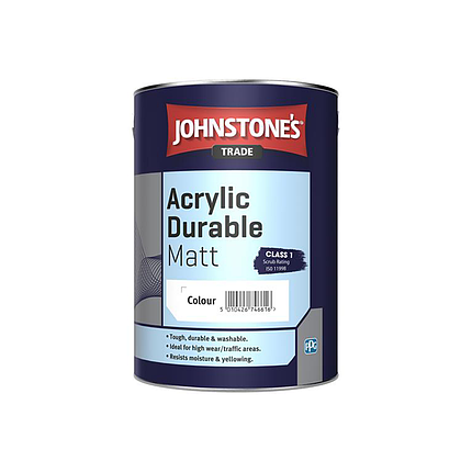 Вологостійка фарба для стін та стелі Johnstone's Acrylic Durable Matt 2.5л, фото 1