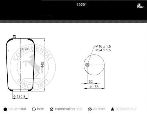 Пневморесора MB ACTROS 4390N1