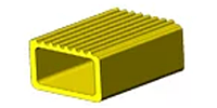 Прямоугольная рифленная стеклопластиковая труба PSK-P-2-36x26(3.0:4.0)