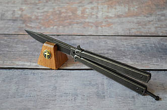 Складаний ніж-метелик Блейд 3, балисонг з металевою ручкою