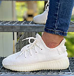 Жіночі кросівки Adidas Yeezy 350 білі 36-44 рр. Живе фото (топ ААА+), фото 3