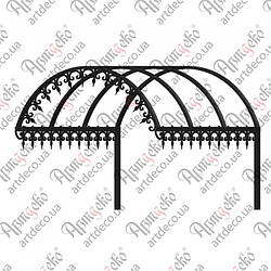 Кований навіс, піддашок 1440х1210(710)х1605. КОМПЛЕКТ ЕЛЕМЕНТІВ