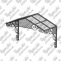 Кований навіс, піддашок 2500х1700(1160)х1200. КОМПЛЕКТ ЕЛЕМЕНТІВ