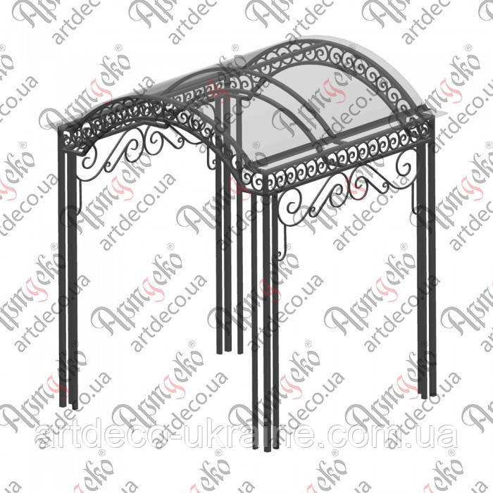 Альтанка кована, навіс. КОМПЛЕКТ ЕЛЕМЕНТІВ 2040х2600(2000)х2000, фото 1