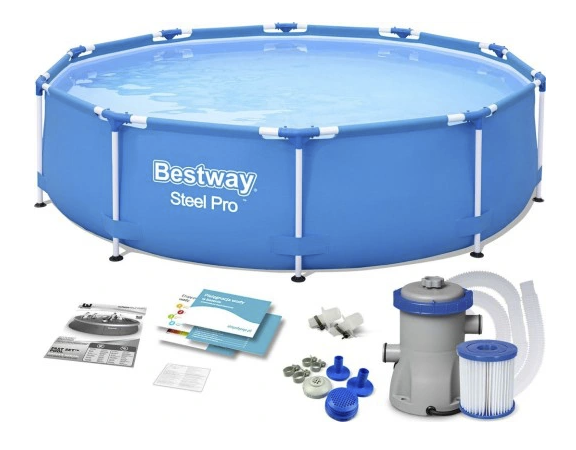 Каркасний круглий басейн Bestway, 305х76 см + насос 2006 м3/рік