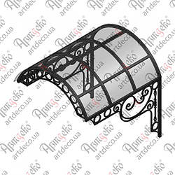 Кований навіс, піддашок. КОМПЛЕКТ ЕЛЕМЕНТІВ 1200х1315(900)х1300