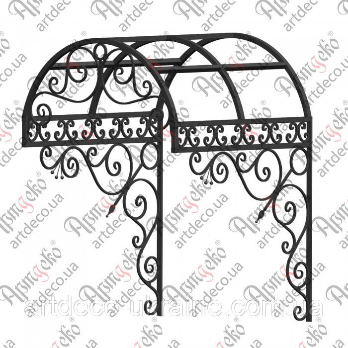 Кований навіс, піддашок 1170х1660(1200)х1200. КОМПЛЕКТ ЕЛЕМЕНТІВ, фото 1