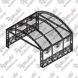 Альтанка кована, навіс 4900х2850(2000)х4160. КОМПЛЕКТ ЕЛЕМЕНТІВ