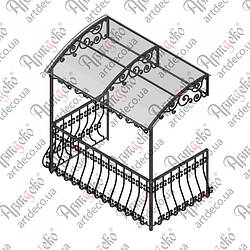 Альтанка кована, навіс. КОМПЛЕКТ ЕЛЕМЕНТІВ 2610х2660(2210)х1500