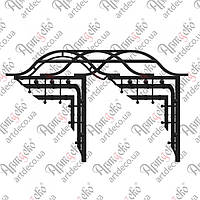 Кованый навес, козырек. (КН-24) КОМПЛЕКТ ЭЛЕМЕНТОВ 1226х960(700)х1080