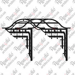 Кований навіс, піддашок 1226х960(700)х1080. КОМПЛЕКТ ЕЛЕМЕНТІВ